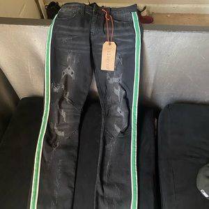 Slime Green Denim Jeans